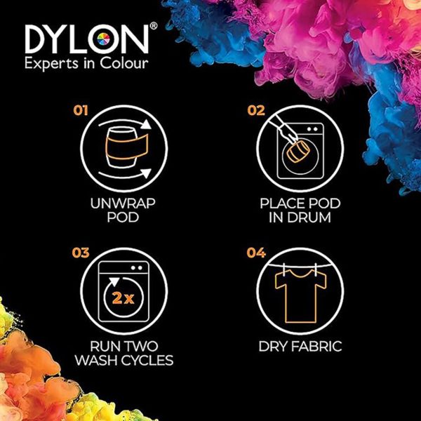 Dylon Intense Black All-In-1 Fabric Dye Pod