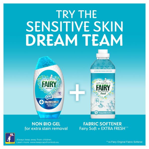 Fairy Non Bio Platinum + Stain Removal For Sensitive Skin Washing Capsules