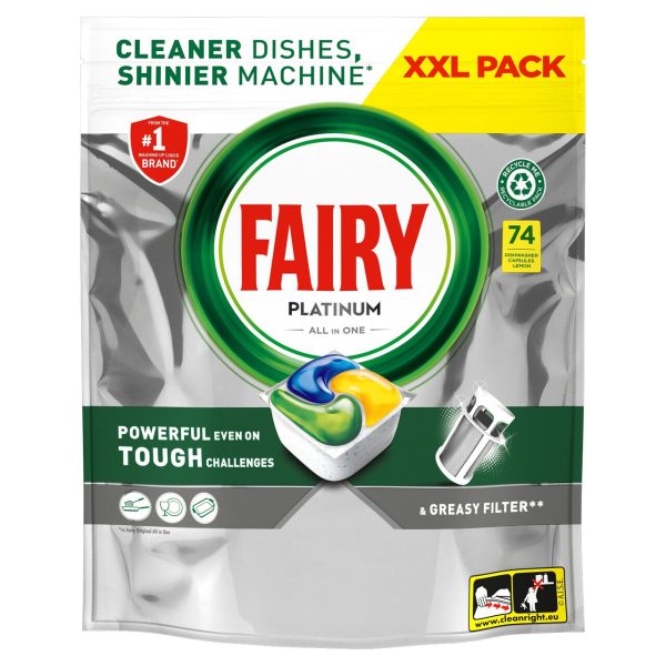 Fairy Platinum All In One Auto Dishwashing Tablet Lemon