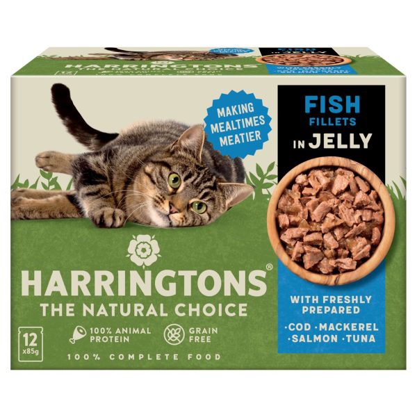 Harringtons Wet Cat Food Pouches Fish in Jelly