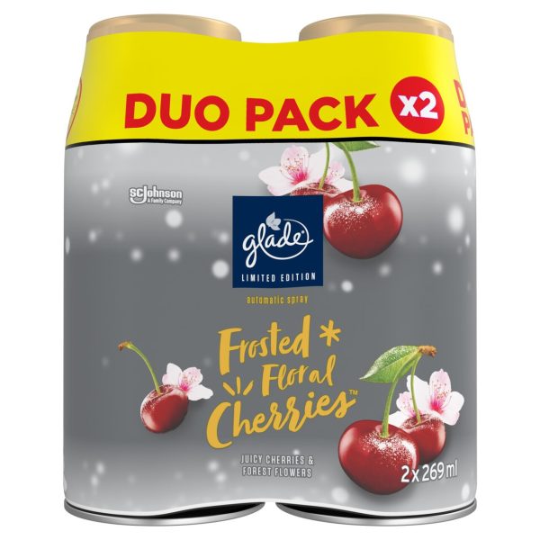 Glade Large Automatic Spray Twin Refill Floral Cherries