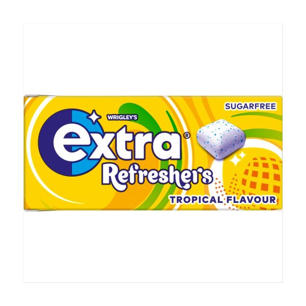 Extra Refreshers Tropical Sugar Free Chewing Gum Handy Box