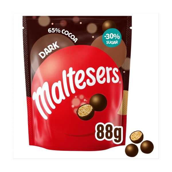 Maltesers Dark Chocolate & Honeycomb Bites 65% Cocoa Pouch Bag