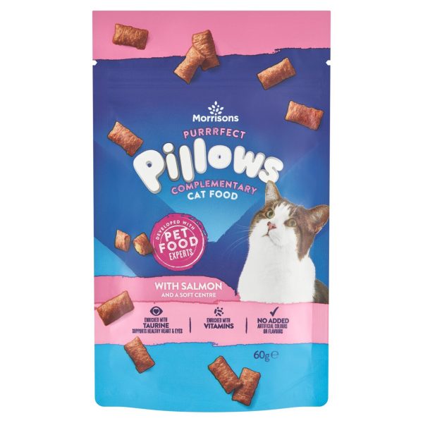 Cat Snack Pillow With Salmon