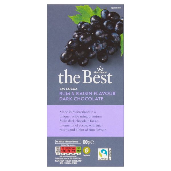 The Best 52% Cocoa Dark Chocolate Rum & Raisin