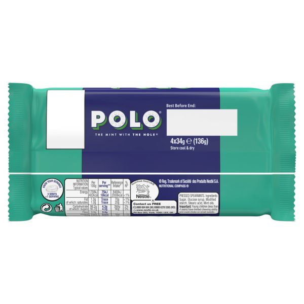 Polo Spearmint Mint Tube Multipack Pack Of 4