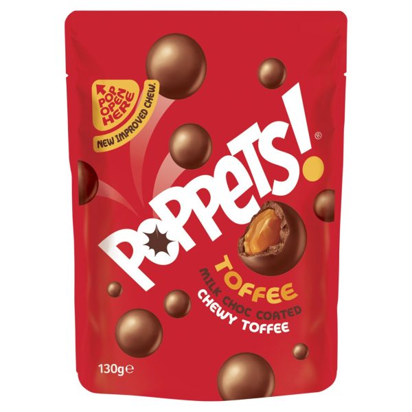 Poppets Toffee Milk Choc Coated Chewy Toffee