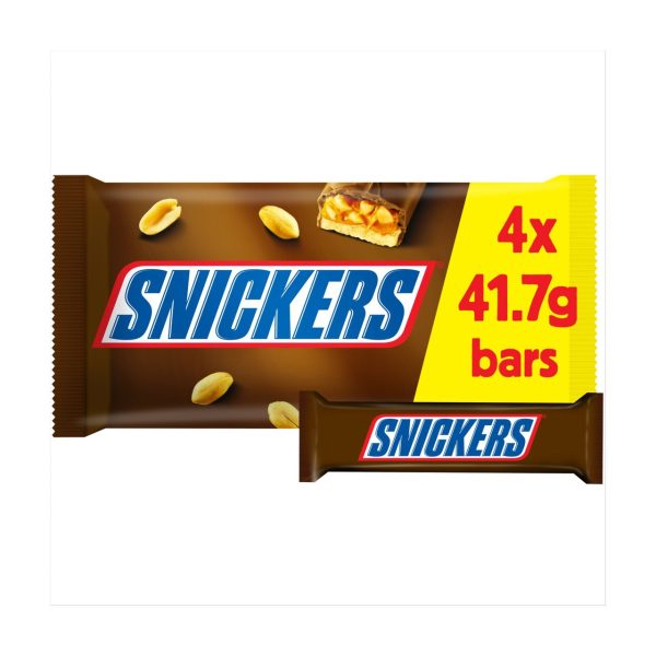 Snickers Caramel, Nougat, Peanuts & Milk Chocolate Snack Bars Multipack