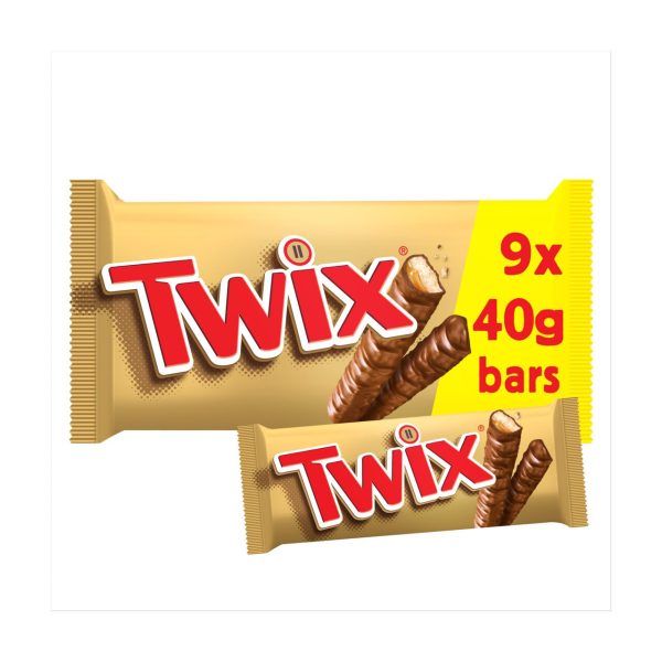 Twix Chocolate Biscuit Snack Size Twin Bars Multipack