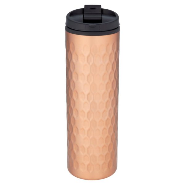 Copper Embossed Stainless Steel Travel Mug 400ml