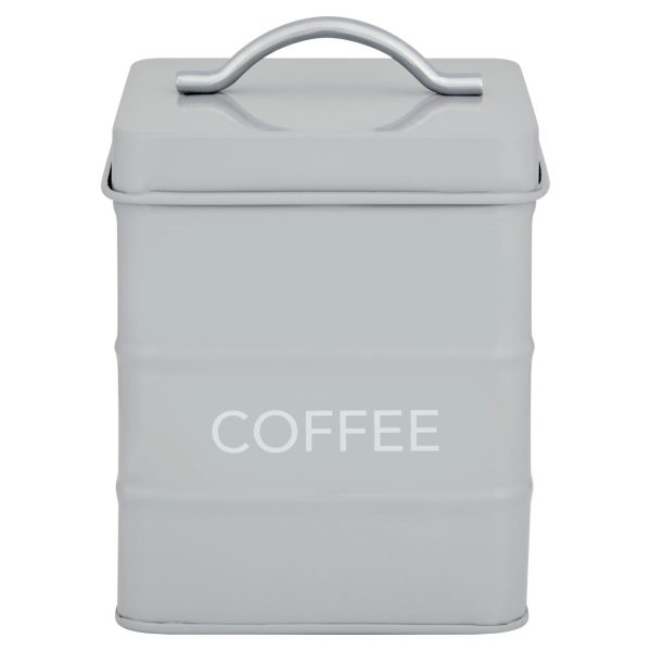 Grey Square Coffee Canister