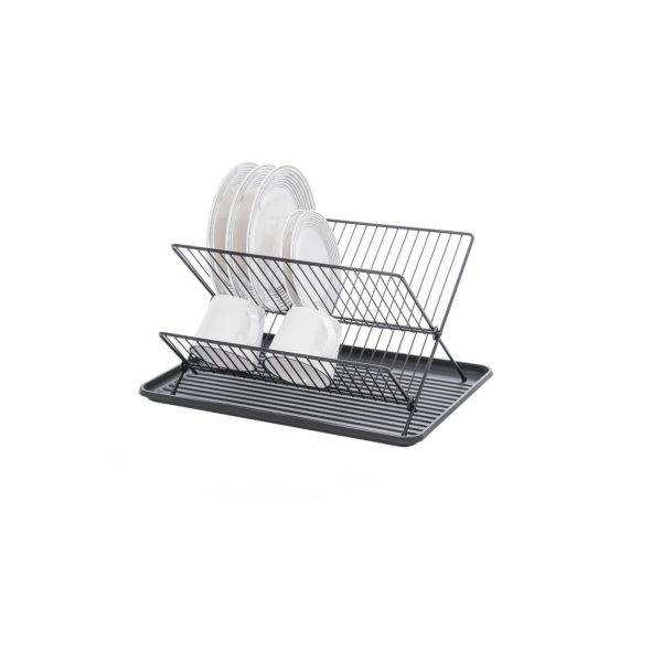 Nutmeg Black Foldable Dish Drainer