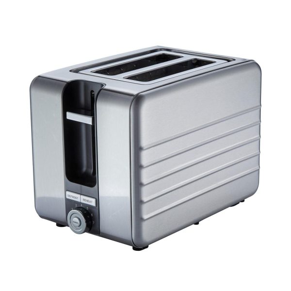 Nutmeg Home Contemporary Stainless Steel 2 Slice Toaster