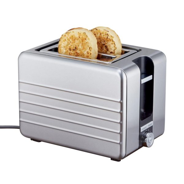 Nutmeg Home Contemporary Stainless Steel 2 Slice Toaster