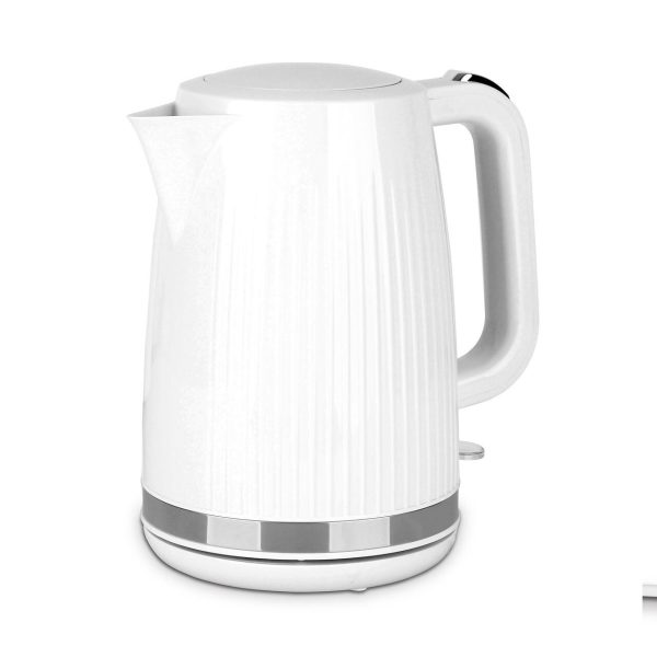 Nutmeg Home Fluted Kettle White