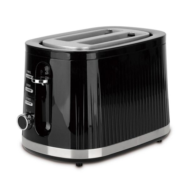 Nutmeg Home Fluted Toaster Black