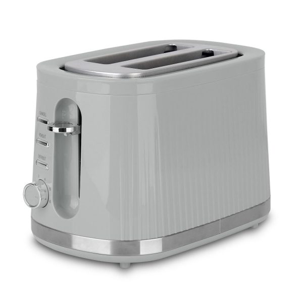 Nutmeg Home Fluted Toaster Grey