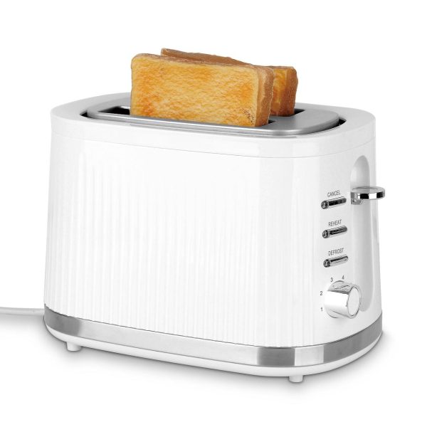 Nutmeg Home Fluted Toaster White