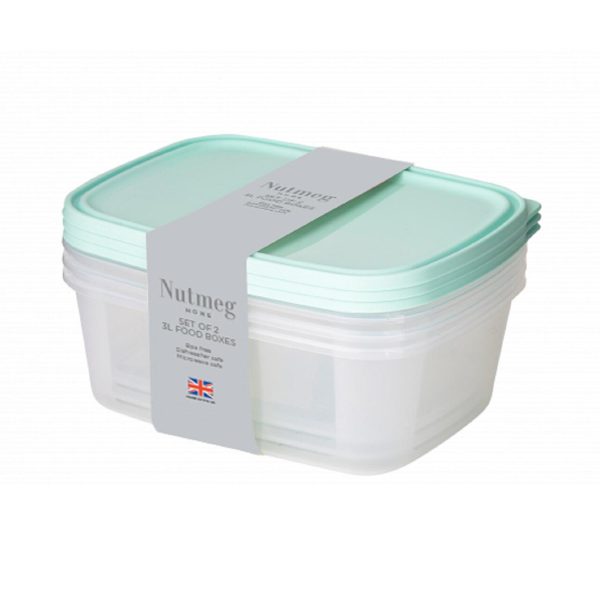 Nutmeg Home Set Of 2x3L Food Boxes