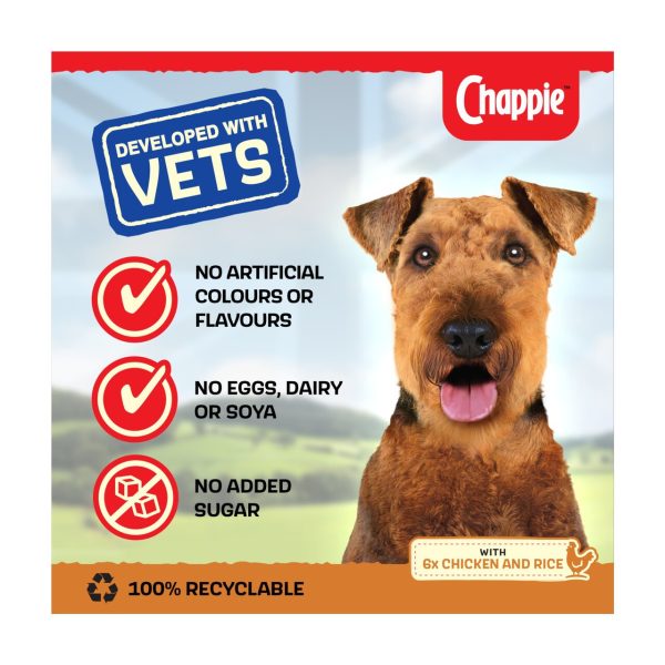 Chappie Adult Wet Dog Food Tins Chicken & Rice In Loaf