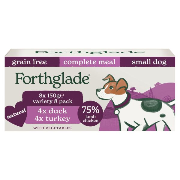 Forthglade Grain Free Duck & Turkey Dog Food Trays For Small Dogs