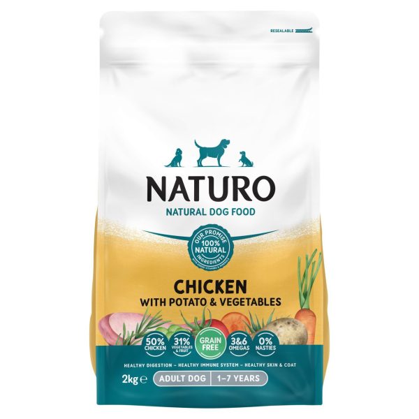 Naturo Grain Free Dry Adult Dog Food In Chicken & Potato With Vegetables