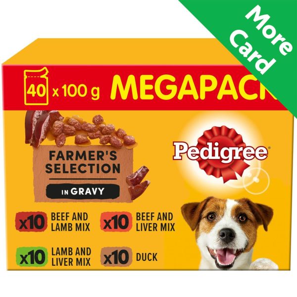 Pedigree Adult Wet Dog Food Pouches Farmers Selection in Gravy