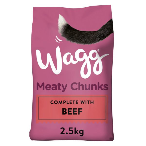 Wagg Moist Meaty Chunks Beef Dry Adult Dog Food