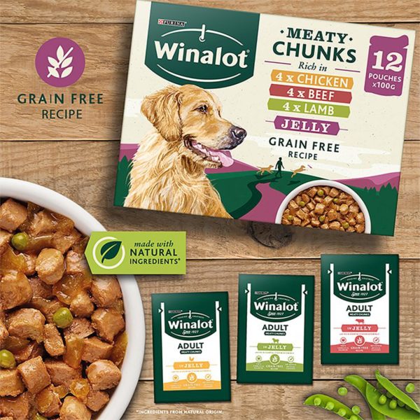 Winalot Wet Dog Food Pouches Mixed in Jelly