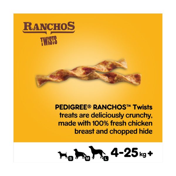 Pedigree Ranchos Twists Adult Dog Treats Chicken Sticks