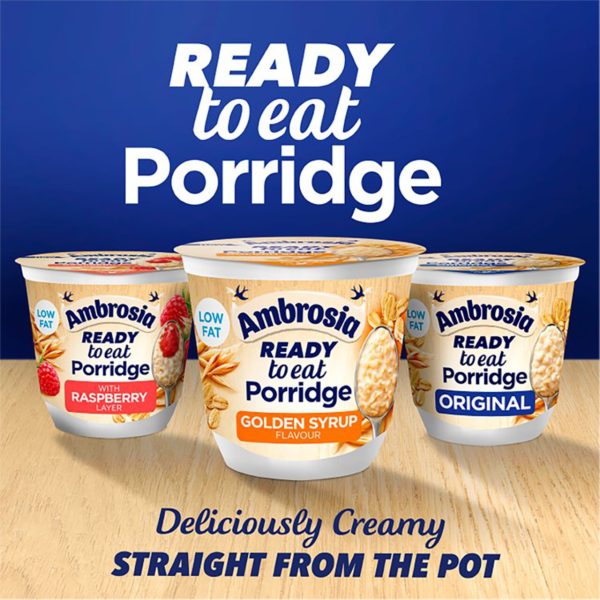 Ambrosia Ready to Eat Golden Syrup Flavour Porridge Pot