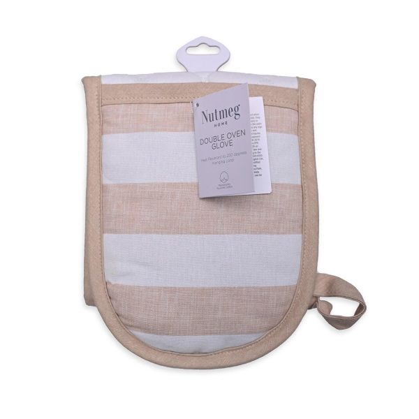 Nutmeg Striped Double Oven Glove