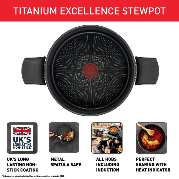 Tefal Titanium Excellence 24cm Stew Pot