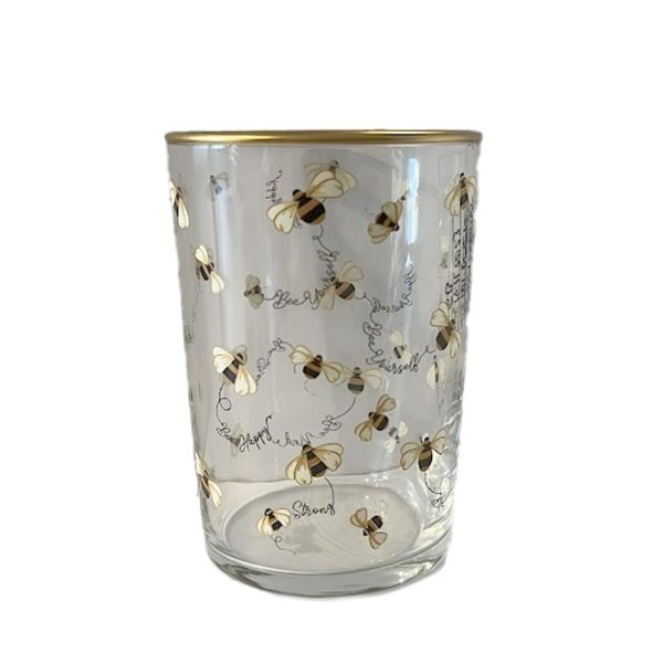 Bee Printed Tumbler With Rim