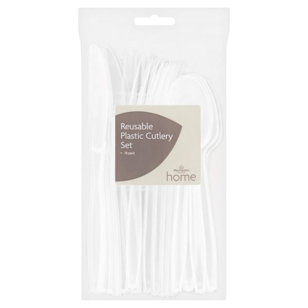 Reusable Plastic Cutlery Set Pack Of 18