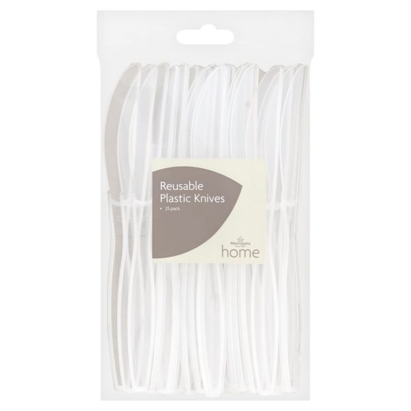 Reusable Plastic Knives 25 Pack