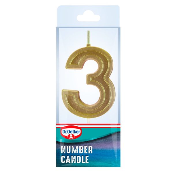 Dr. Oetker Number 3 Candle