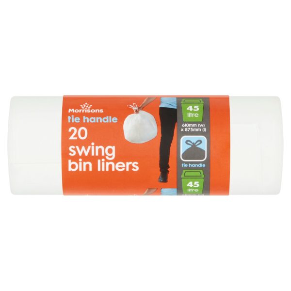 45L Tie Handle Swing Kitchen Bin Liners