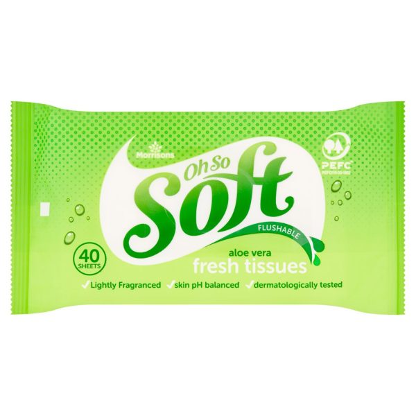 Softer Sensitive Moist Aloe Toilet Tissue Wipes Pack Of 40