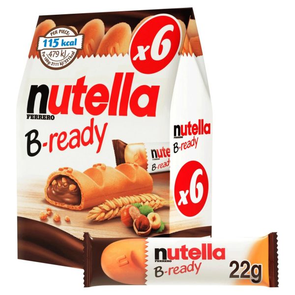 Nutella B-ready Chocolate & Hazelnut Wafer Biscuit Snack Bars Multipack