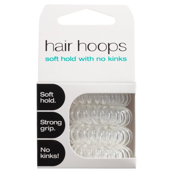 Glow Hair Hoops Clear Pack Of 4