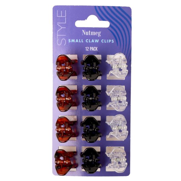 Nutmeg Small Claw Clips Pack Of 12