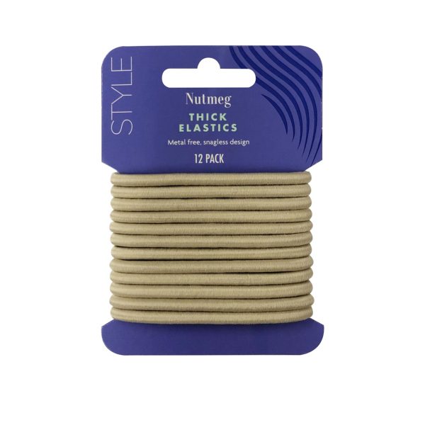 Nutmeg Thick Hair Elastics For Blonde Hair