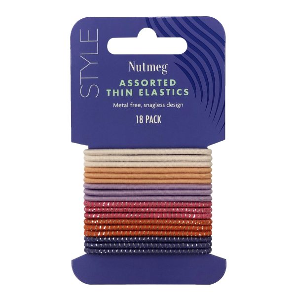 Nutmeg Thin Glitter Hair Elastics