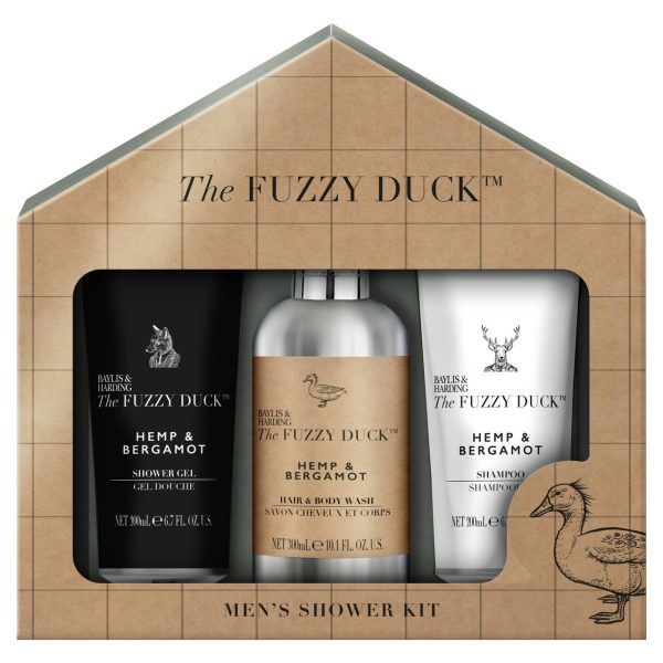 Baylis & Harding The Fuzzy Duck Hemp & Bergamot Men's Shower Kit