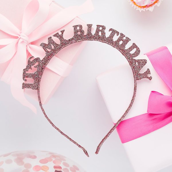 Club Green Rose Gold Birthday Headband