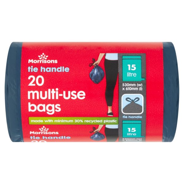 Tie Handle 15L Multi Use Bin Bags