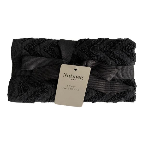 Nutmeg Grey Textured Face Cloths