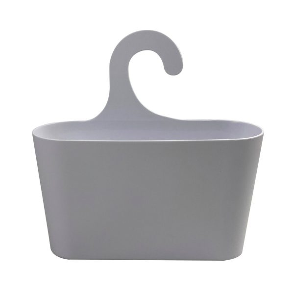 Nutmeg Home Plastic Hook Over Shower Caddy White