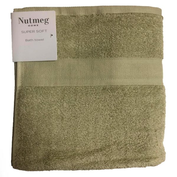 Nutmeg Home Supersoft Cotton Bath Sheet SageNutmeg Home Supersoft Cotton Bath Towel Sage